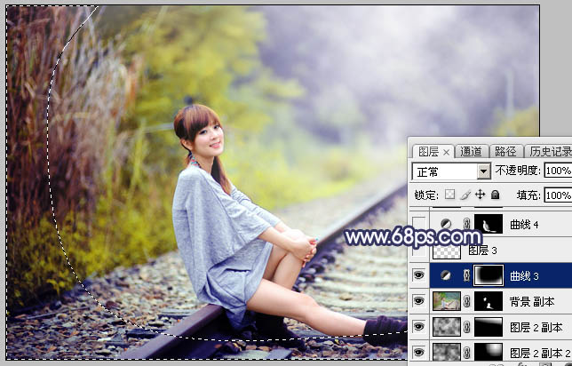 Photoshop为外景人物打造出有层次的蓝黄色效果教程