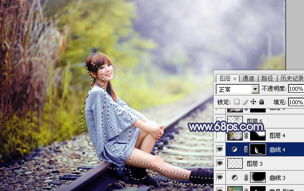 Photoshop为外景人物打造出有层次的蓝黄色效果教程