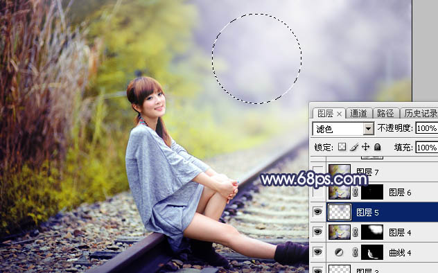 Photoshop为外景人物打造出有层次的蓝黄色效果教程