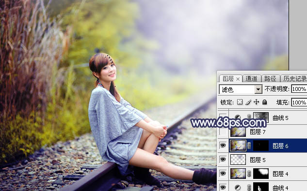 Photoshop为外景人物打造出有层次的蓝黄色效果教程