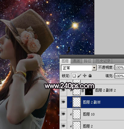 Photoshop打造漂亮的星空人物剪影效果实例教程