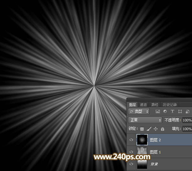 Photoshop设计制作细腻的暖色放射光束