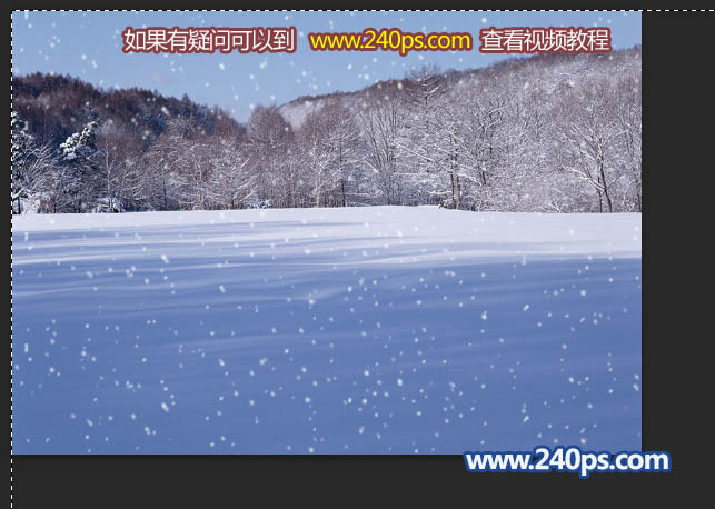 Photoshop使用时间轴制作自然的下雪动画