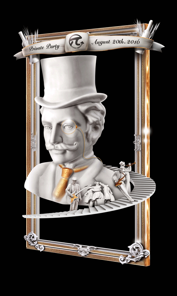 Photoshop制作非常细腻的教堂派对海报