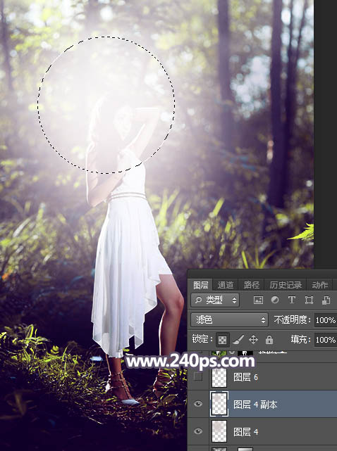 Photoshop���Ƴ�Ψ��������ɫ���ɭ������ͼƬ