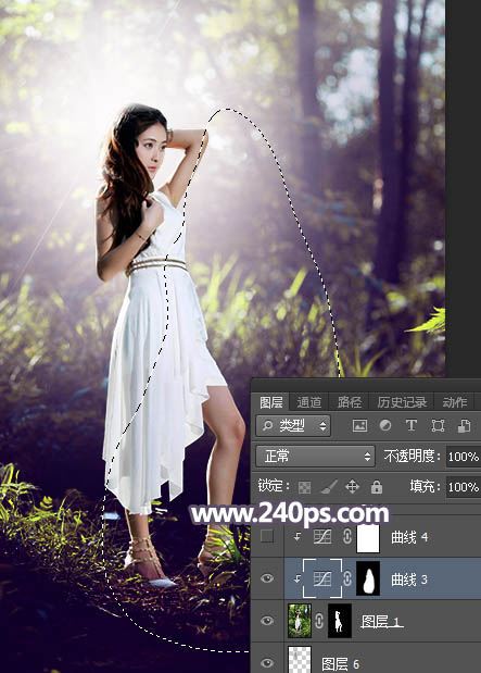 Photoshop���Ƴ�Ψ��������ɫ���ɭ������ͼƬ