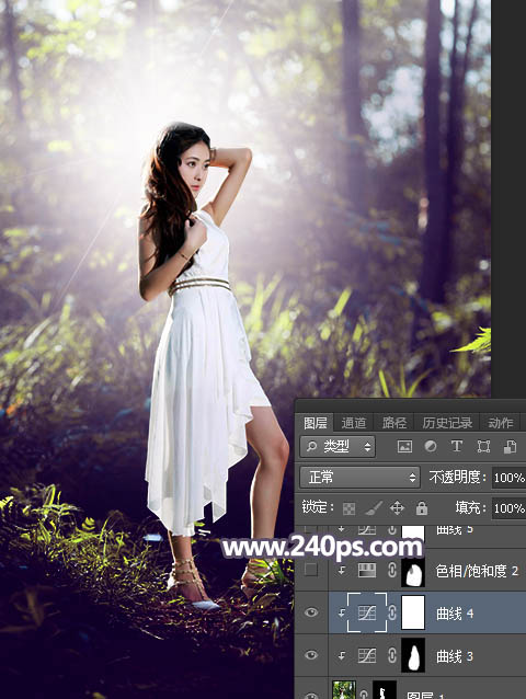 Photoshop���Ƴ�Ψ��������ɫ���ɭ������ͼƬ