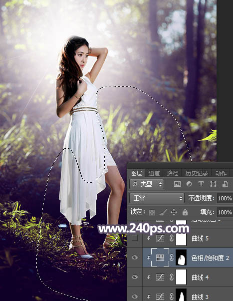 Photoshop���Ƴ�Ψ��������ɫ���ɭ������ͼƬ