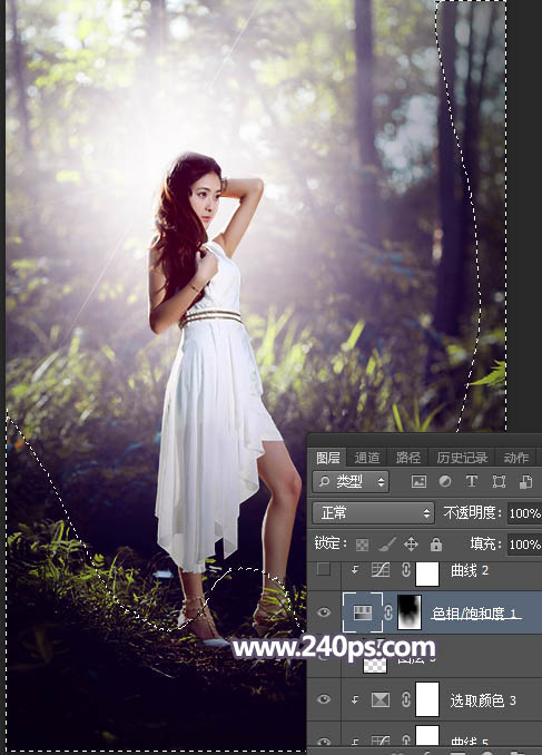 Photoshop���Ƴ�Ψ��������ɫ���ɭ������ͼƬ