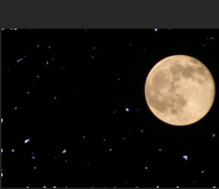 PS怎么利用滤镜制作明月与繁星共舞的图片?