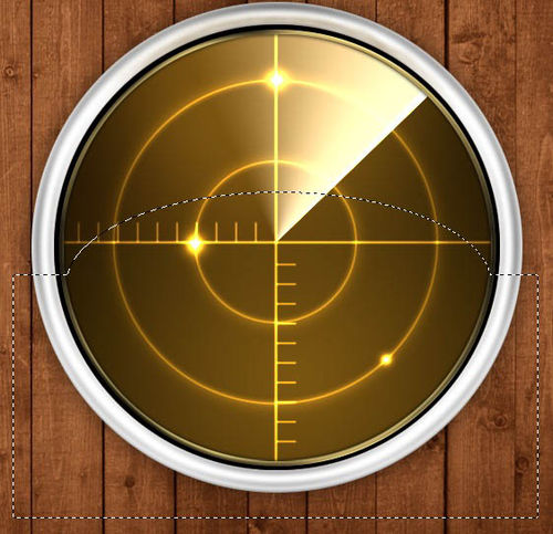 Photoshop制作金属质感超强的金色扫描图标