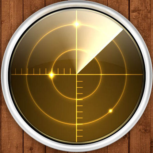 photoshop制作金属质感超强的金色扫描图标