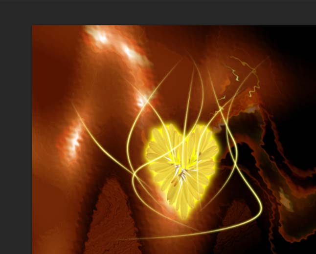 ps怎么制作一个抽象的火焰心形图案?