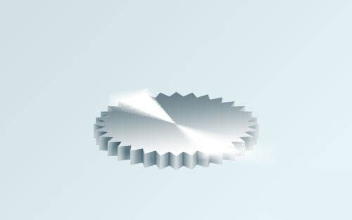 Photoshop设计一个金属质感的立体齿轮