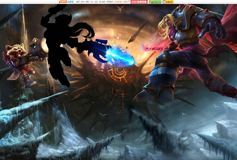 Photoshop设计超酷的大乱斗场景游戏网站首页教程