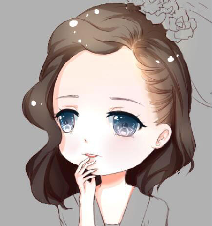 Photoshop绘制可爱风格的漫画Q版美女头像教程