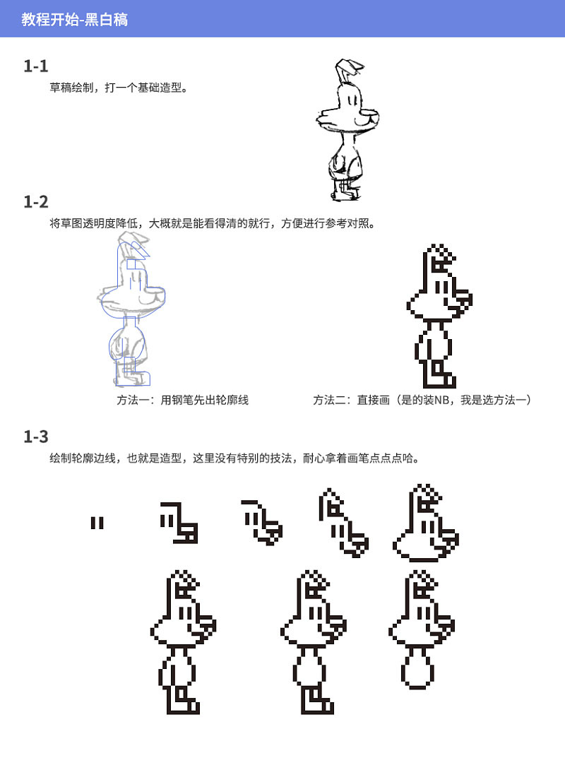 Photoshop制作个性可爱的像素兔子行走图GIF动画教程