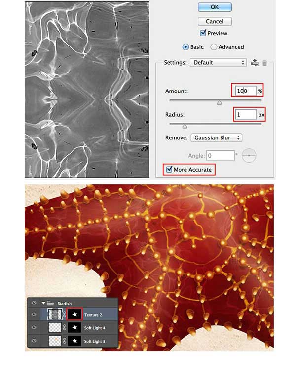 Photoshop结合C4D绘制超赞的3D海星图标教程