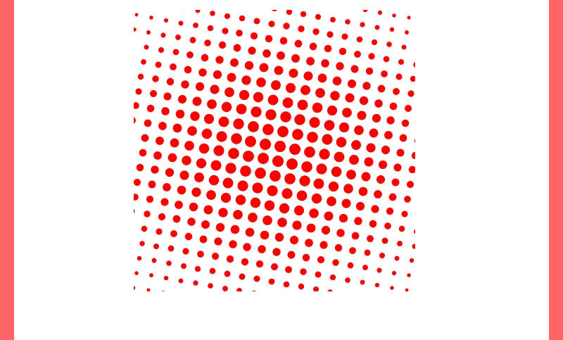 ps彩色半调滤镜快速制作红色渐变网点教程”