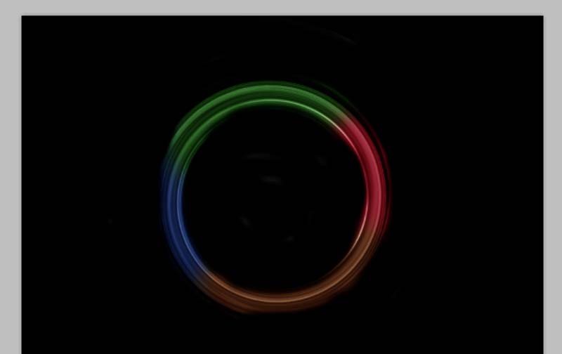 ps怎么设计彩色的光环?