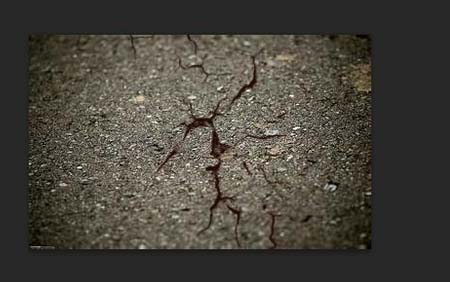 PS怎么给地面添加开裂的效果?