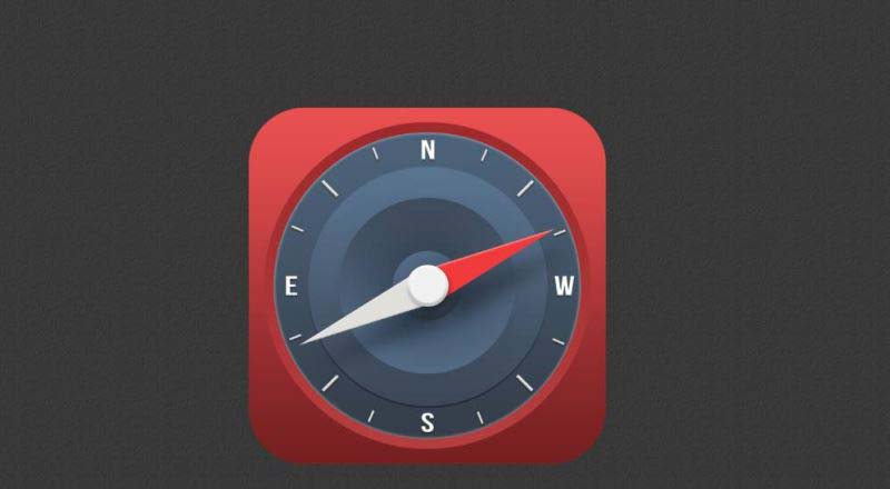 ps怎么画漂亮的红色主题的指南针图标?