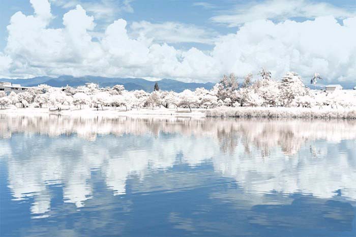 ps怎么给风景图穿上冬装? ps制作超梦幻雪景图的教程”