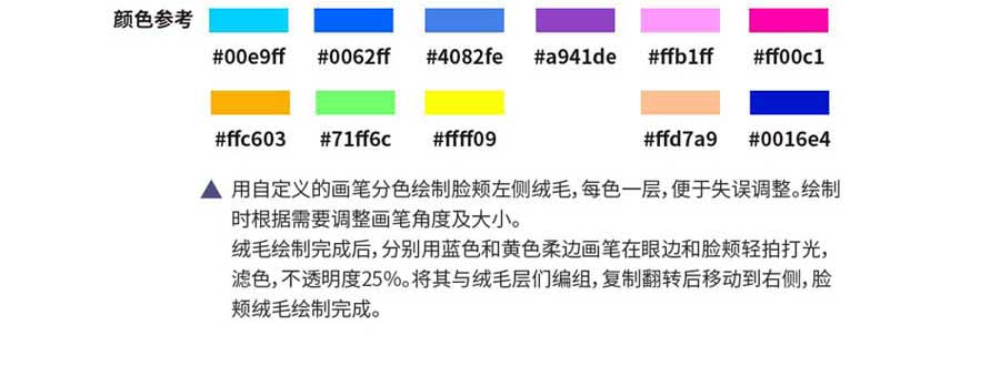 ps设计魔幻绚丽的兔子和鹿重合头像教程