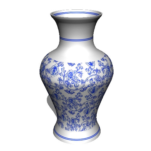 ps怎样设计制作一个超逼真的青花瓷瓶图片?