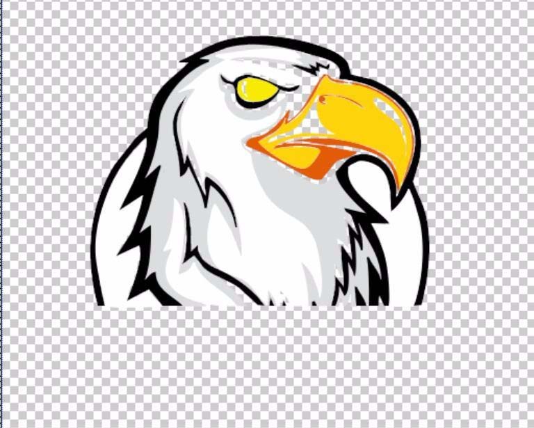 ps中怎么绘制一个老鹰头像图标?