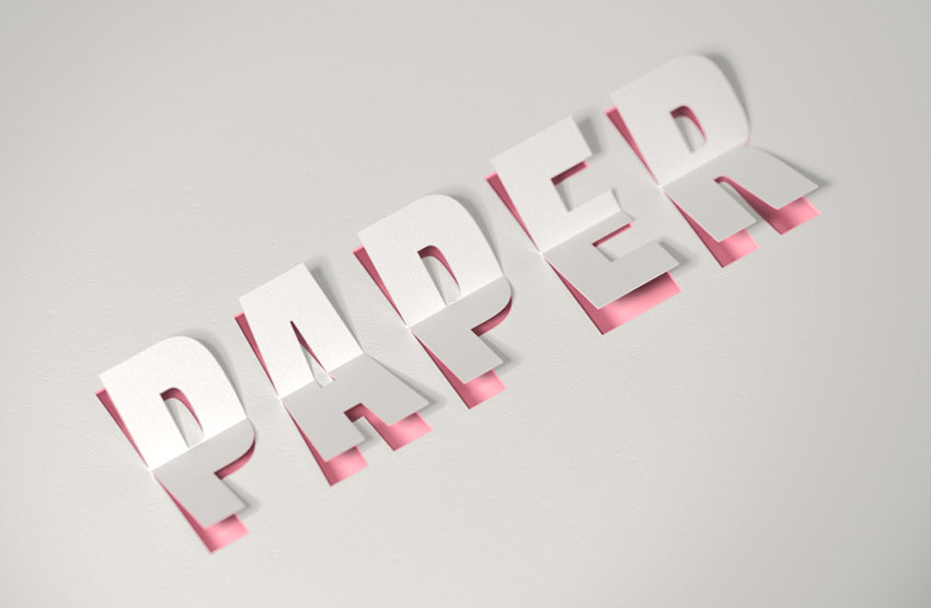 ps怎样制作可爱3D立体效果的折纸文字?”