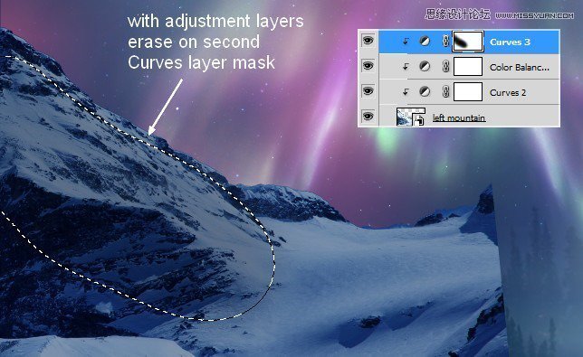 Photoshop绘制唯美绚丽的北极光壁纸教程