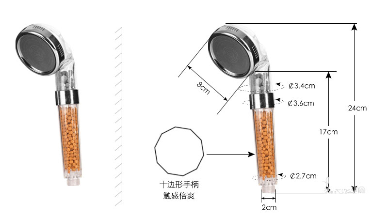 ps怎么给产品标尺寸?用PS给莲蓬头产品图片标注尺寸教程”