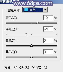 ps利用通道替换给外景人物添加淡青色唯美的效果教程