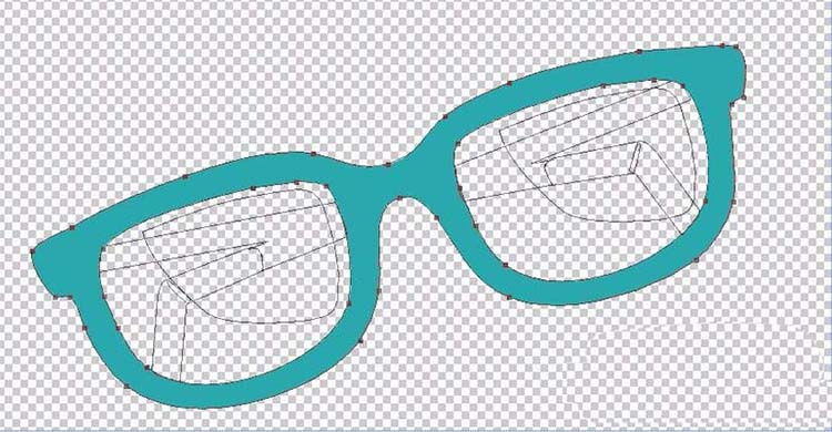 ps怎么画卡通效果的眼镜? ps手绘眼镜的教程