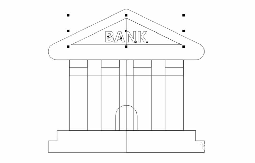 ps怎么绘制银行图标? ps设计银行标志的教程