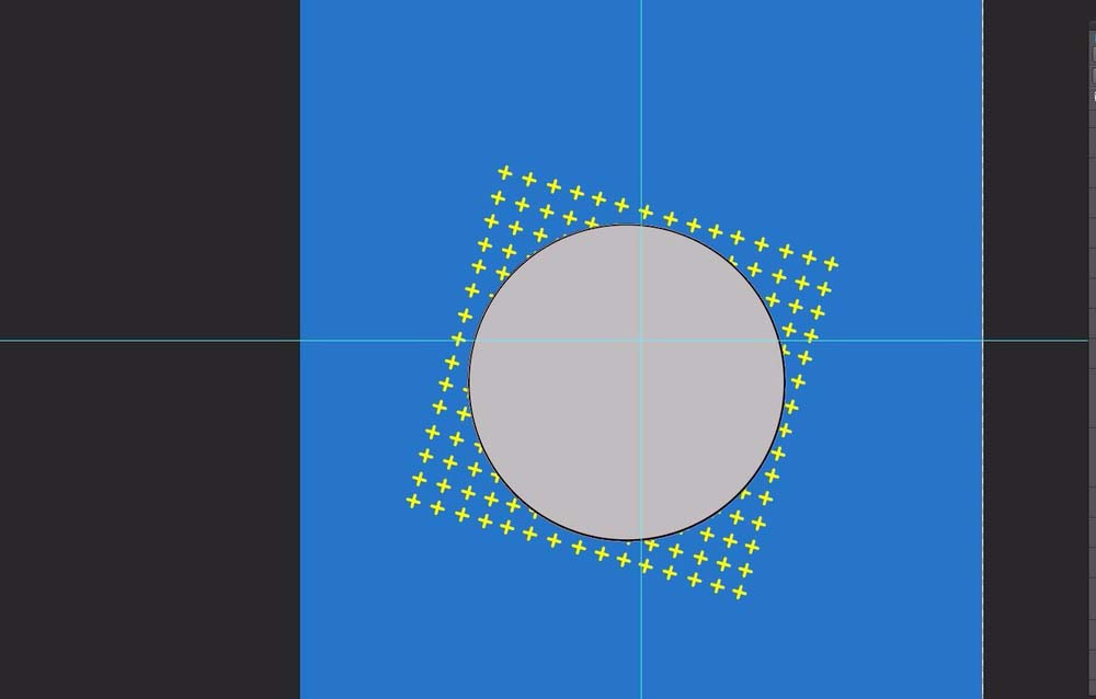 PS设计圆形填充十字符号的背景? ps制作小清新背景图的教程