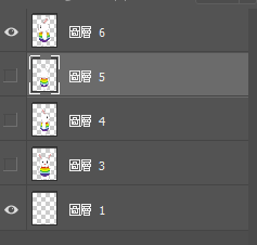 ps怎么制作小兔子360旋转的gif动画?