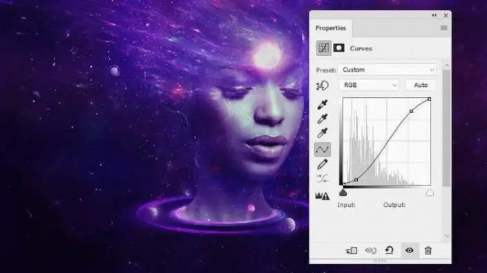 PS制作科幻感太空肖像海报教程