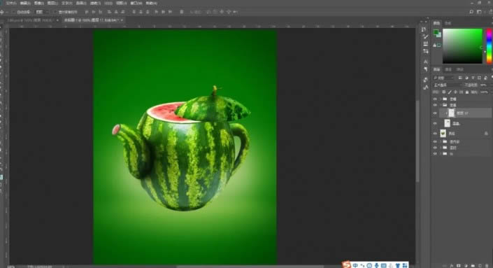 PS创意合成制作西瓜茶壶图解教程