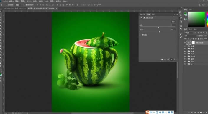 PS创意合成制作西瓜茶壶图解教程