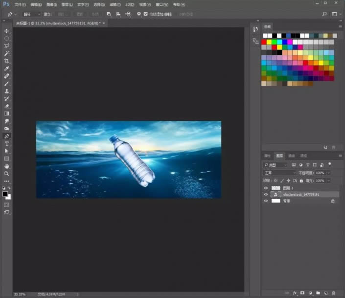 如何用ps制作矿泉水海报 ps合成制作矿泉水海报效果教程