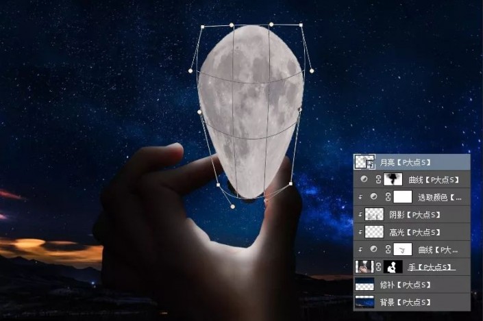 ps怎么做一个月亮出来 ps合成创意灯泡月亮图文教程