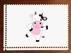 ps怎么手绘卡通奶牛? ps奶牛可爱插画的画法