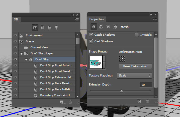 PS教程 如何使用3D功能制作橡胶和玻璃质感的3D立体字效呢