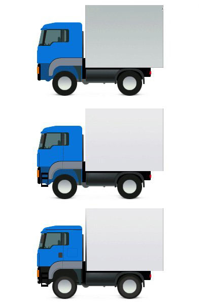 PS教程 教你用PS鼠绘矢量风格的小货车图标