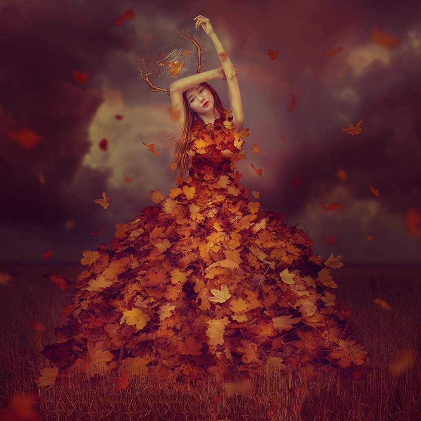 如何用PS处理秋季女神的照片呢?使用PS处理秋季女神照片的教程