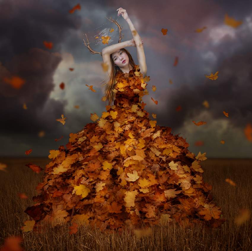 如何用PS处理秋季女神的照片呢?使用PS处理秋季女神照片的教程