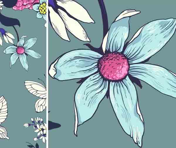 如何绘制花卉团背景?用PS绘制华丽的花卉图案背景教程