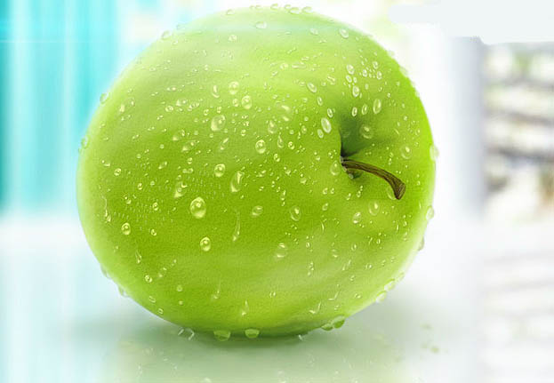 如何绘制一个青苹果?用PS鼠绘一个新鲜的青苹果教程
